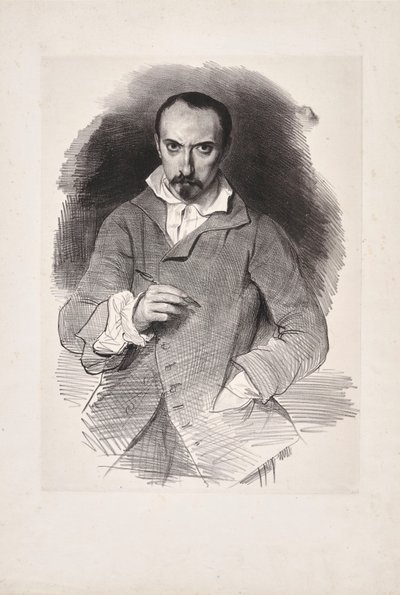 Autoportrait, deuxième quart du 19ème siècle - Achille Devéria