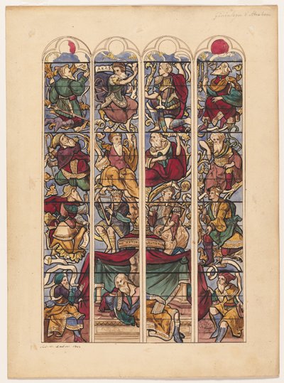 Étude pour quatre vitraux "Généalogie d