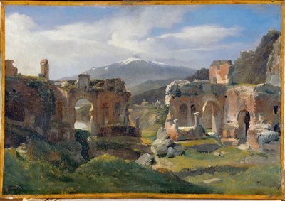 Ruines du theatre de Taormina - Ruines du théâtre de Taormina ... - Achille Etna Michallon