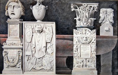 Fragments de sculptures anciennes - Achille Francois Leclere