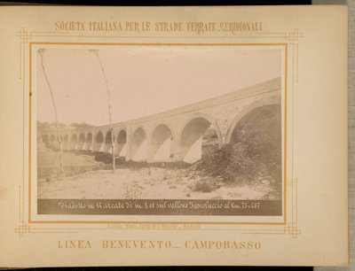Viaduc en 14 arches de 8,00 mètres sur la gorge de Fascoluccio au kilomètre 75 + 467 - Achille Mauri