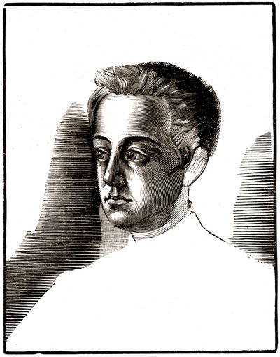 Portrait de Gustave Flaubert, adolescent, vers 1835. 1922 (eau-forte) - Achille Ouvré