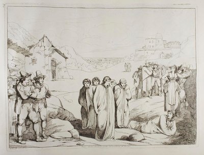 Course en sac dans la banlieue de Rome - Achille Pinelli