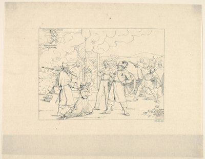 Hommes vaillants qui se battent avec Siegel des gravures de guerre confédérées, 1861-63 - Adalbert John Volck