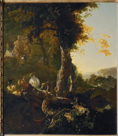 Paysage au soleil levant - Landscape with rising sun ... - Adam (after) Pynacker