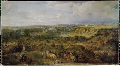 Vue de la ville de Luxembourg, cote des bains de Mansfeld … - Adam Frans van der (circle of) Meulen
