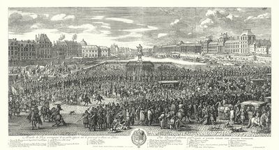 Louis XIV de France et sa garde traversant le Pont-Neuf à Paris en route vers le Palais du Louvre - Adam Frans van der Meulen