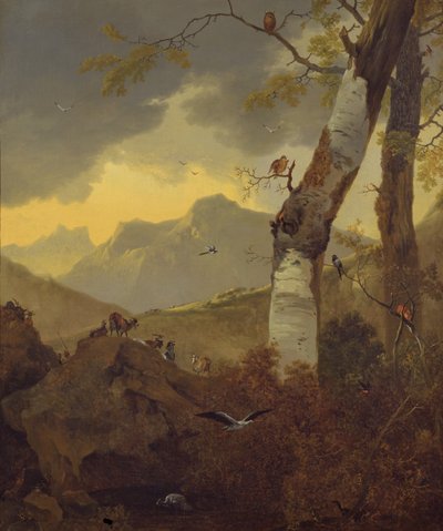 Paysage Montagneux avec Chèvres et Oiseaux, vers 1657 - Adam Pynacker