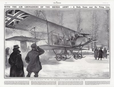 Biplan britannique sur un aérodrome près de Hollebeke, Belgique, Première Guerre mondiale - Addison Thomas Millar