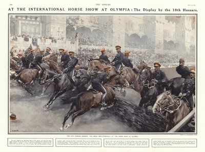 Exposition des 18e Hussards au Salon du Cheval International à Olympia, Londres, 1914 - Addison Thomas Millar