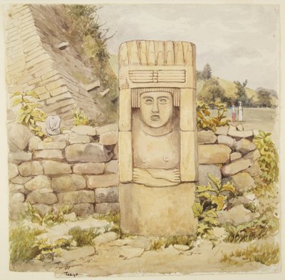 Statue de Teayo, nord Veracruz, Mexique - Adela Breton