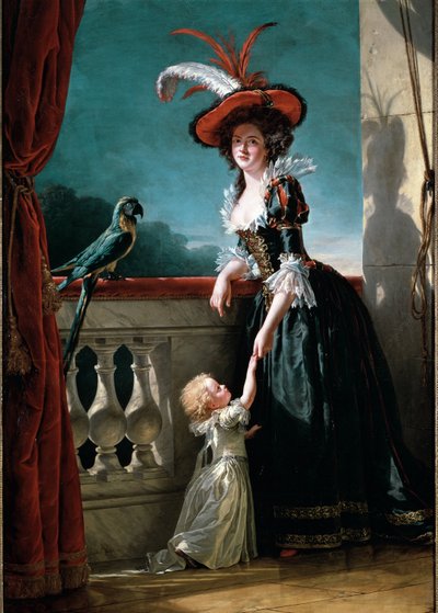 Portrait de Louise Élisabeth de France et de son fils, Don Ferdinand - Adelaide Labille Guiard