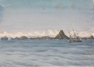 Ancrage extérieur par temps calme, Mazatlan [Mexique], 17 août 1850 - Admiral Sir Edward Gennys Fanshawe