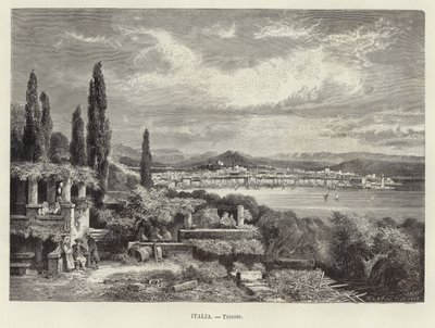 Italie - Trieste. Gravure par A Clos - Adolf Closs