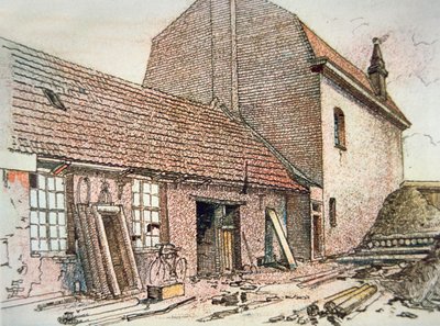 Ferme à Fournes (plume, encre et aquarelle sur papier) - Adolf Hitler