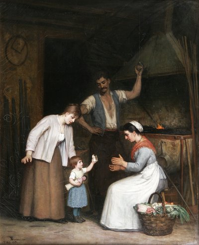 À la forge - Adolf von Becker