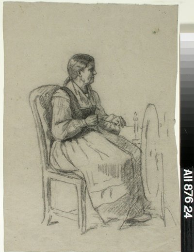 Femme qui tourne - Adolf von Becker