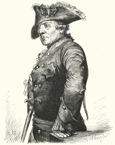 Frédéric le Grand, roi de Prusse - Adolph Friedrich Erdmann von (after) Menzel