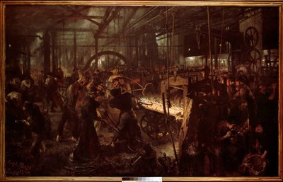 Métallurgie : le laminoir, travail à la forge - Adolph Menzel