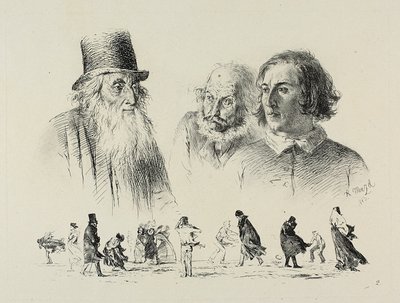 Planche deux, de Radierversuche - Adolph Menzel