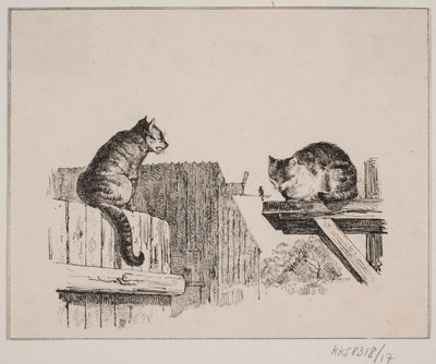Les deux chats - Johan Adolph Kittendorff