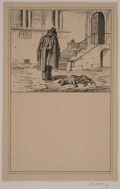 Le chien mort. N° 2 dans Chr. Winther et M. Rørbye, "25 Images pour petits enfants" - Johan Adolph Kittendorff