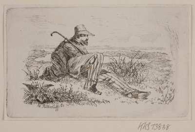 Un voyageur assis - Johan Adolph Kittendorff