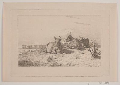 Vaches au repos - Johan Adolph Kittendorff