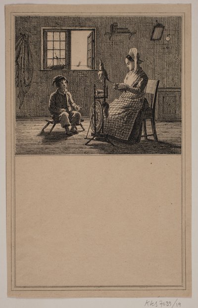 Mère et fils. N° 18 dans Chr. Winther et M. Rørbye, "25 Images pour petits enfants" - Johan Adolph Kittendorff