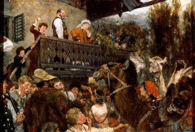 Un Cirque Itinérant Chameliers à Partenkirchen, 1884 - Adolph Menzel