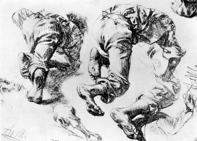 Une page de croquis, 1913 - Adolph Menzel