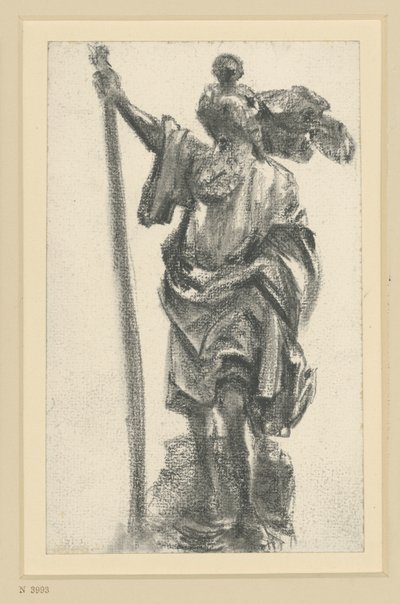 Saint Christophe, maître des apôtres de Freiberg, à Dresde - Adolph Menzel