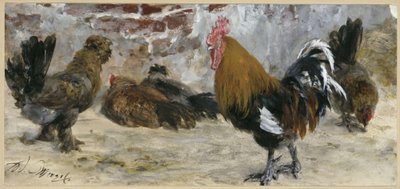 Le coq et les poules. De l