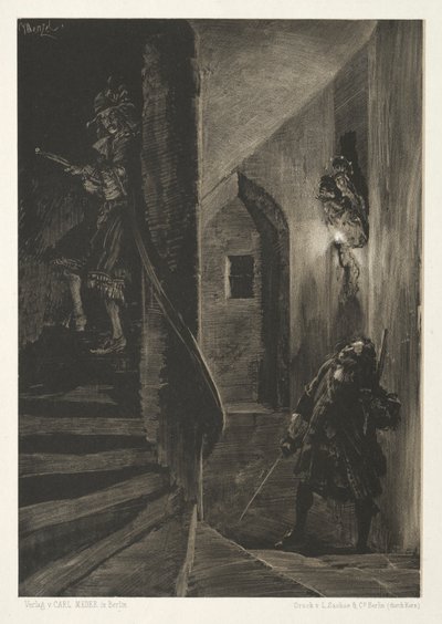 Essai sur pierre avec pinceau et grattoir : Chasse sur l