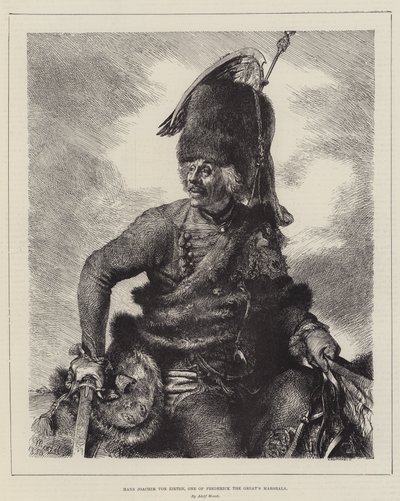 Hans Joachim von Zieten, un des maréchaux de Frédéric le Grand - Adolph Menzel
