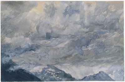 Ciel nuageux au-dessus des sommets - Adolph Menzel