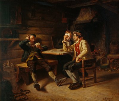 Joueurs de cartes - Adolph Tidemand