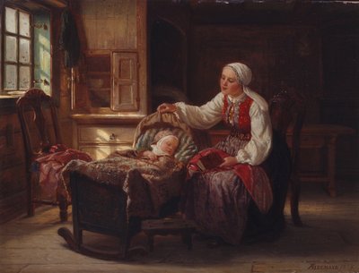Mère avec enfant - Adolph Tidemand