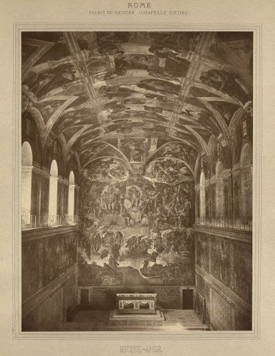 Rome - Palais du Vatican, Chapelle Sixtine - Michel-Ange - Adolphe Braun