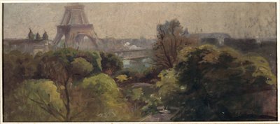 La Tour Eiffel, vue du jardin Delessert - Adolphe Ernest Gumery