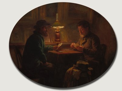 Partie de cartes chez le Père Martin, 1859 - Adolphe Felix Cals