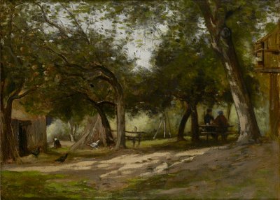 Paysage avec une ferme, 1830-1880 - Adolphe Felix Cals