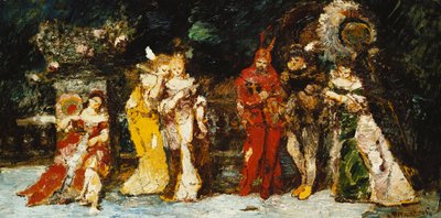 Personnages sur une Terrasse avec Faust et Méphisto, c.1875-1880 - Adolphe Joseph Thomas Monticelli