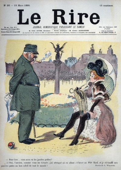 Un soldat et une prostituée dans les jardins - pourquoi avez-vous eu froid aux jambes ? - Oui, vieux, comme toi en Crimée, j