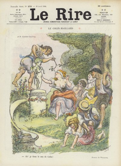 Colin-maillard. Illustration pour Le Rire - Adolphe Leon Willette
