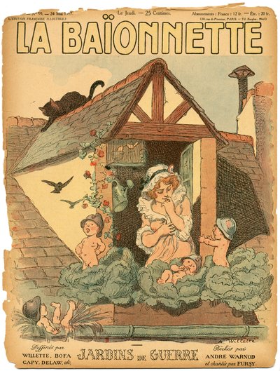 Couverture de "La Baionnette", Satirique en Couleurs - Adolphe Leon Willette