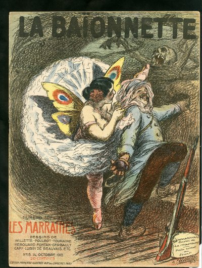 Couverture de « La Baïonnette », Satirique en couleurs - Adolphe Leon Willette