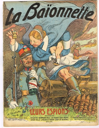 Couverture de « La Baïonnette », Satirique en couleurs - Adolphe Leon Willette