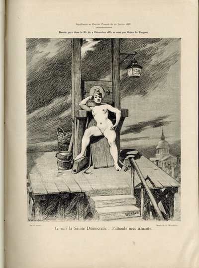 Illustration de Adolphe dit Willette (1857-1926) dans Le Courrier français, no 4 - Adolphe Leon Willette