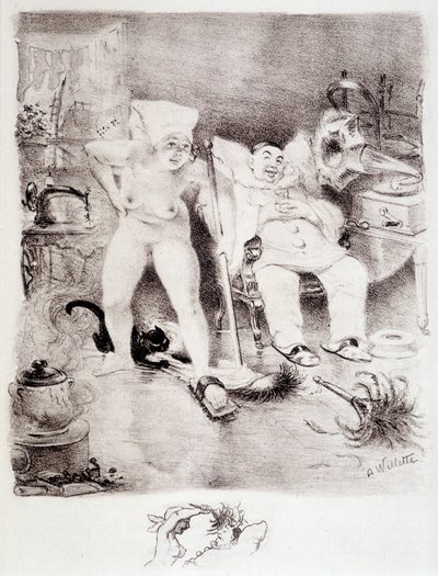 La paresse - dessin par Willette - Adolphe Leon Willette